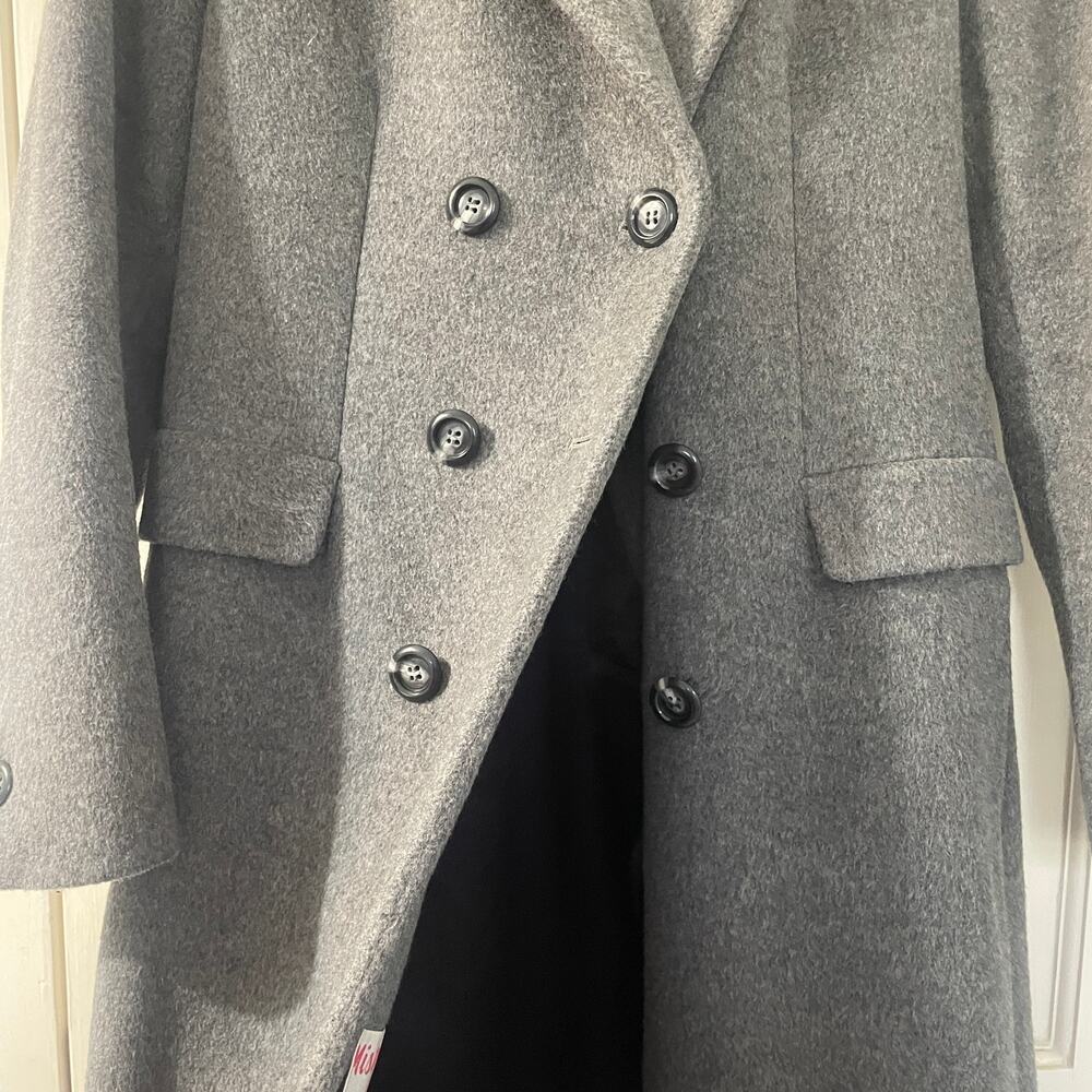 Vintage David Baker Long Wool Overcoat Size S Mister Coats for Her - Picture 3 of 16